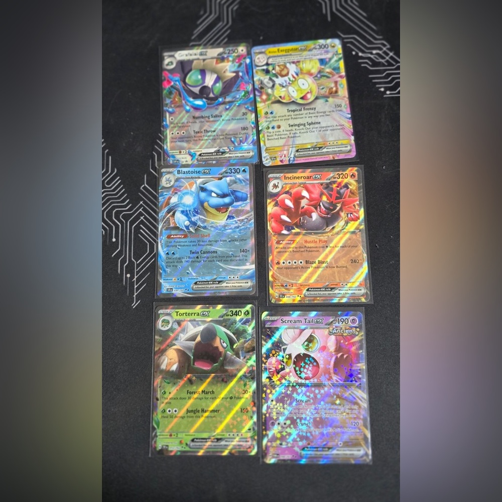 Lot of 6 Miscellaneous EX Pokemon Cards